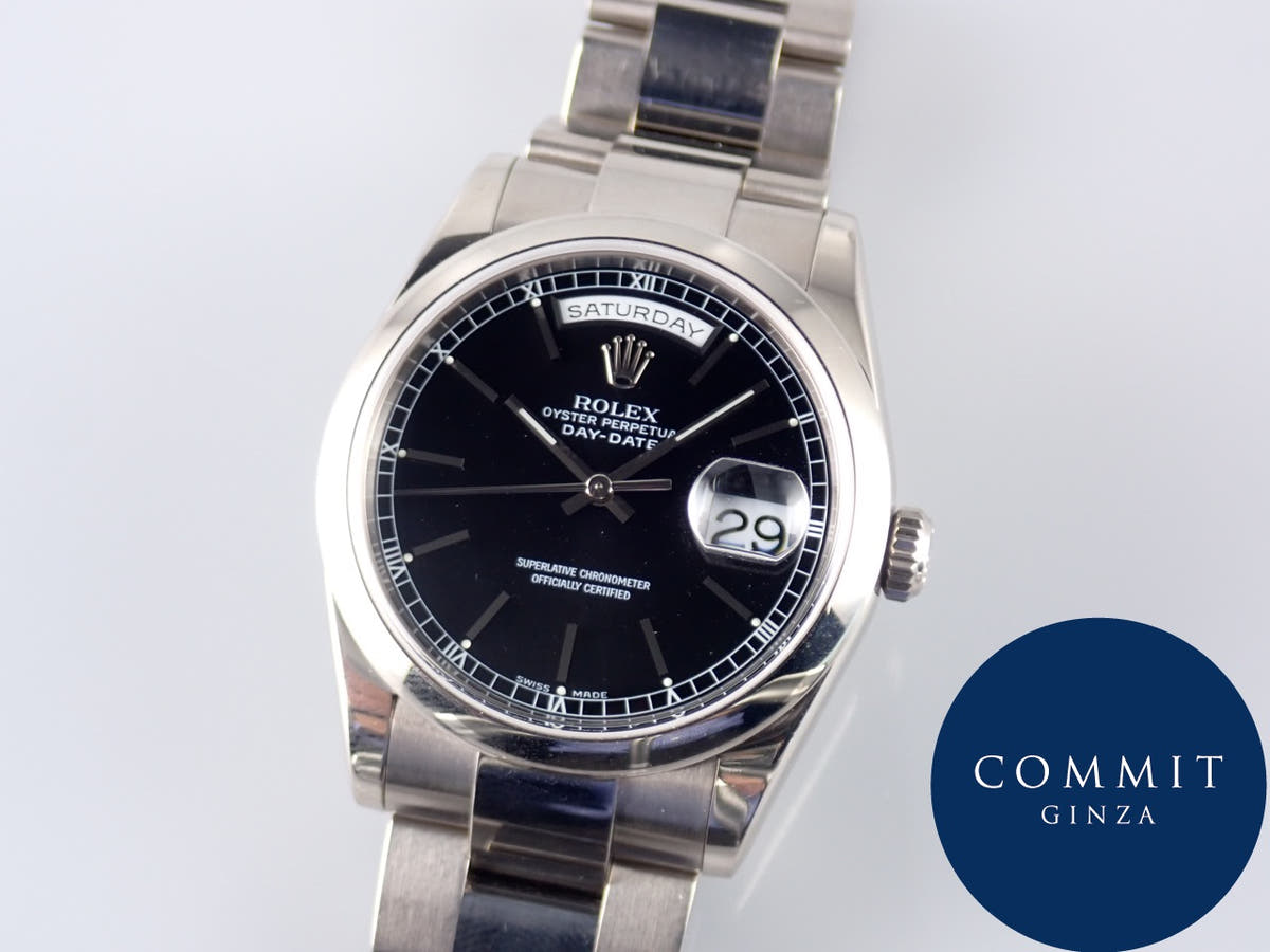ロレックス デイデイト Ref.118209 ブラック文字盤 中古 day-date-59