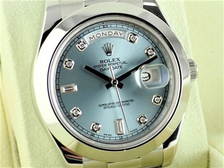ロレックス デイデイトII Ref.218206A アイスブルー文字盤 中古 day-date-63
