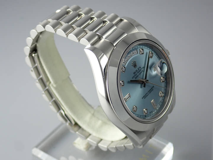 ロレックス デイデイトII Ref.218206A アイスブルー文字盤 中古 day-date-63