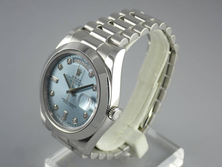 ロレックス デイデイトII Ref.218206A アイスブルー文字盤 中古 day-date-63