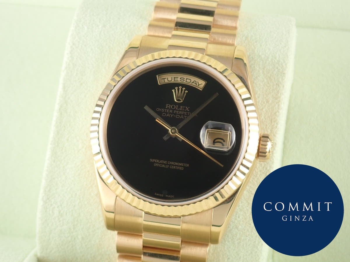 ロレックス デイデイト Ref.118238 ブラック文字盤 中古 day-date-64