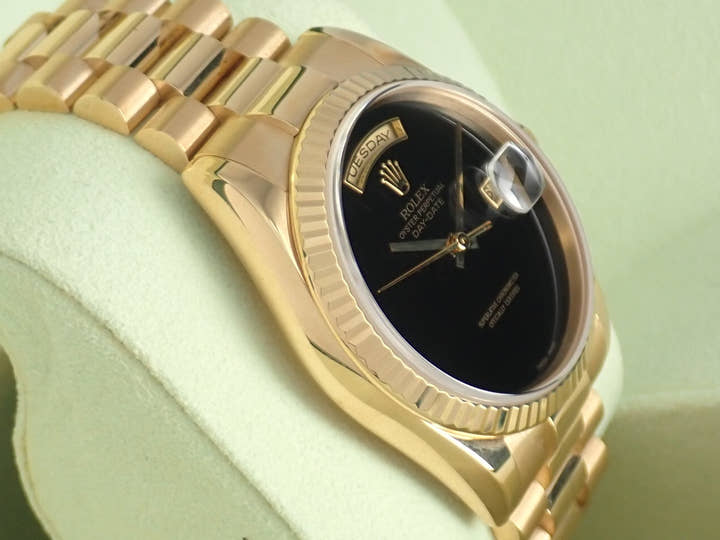 ロレックス デイデイト Ref.118238 ブラック文字盤 中古 day-date-64