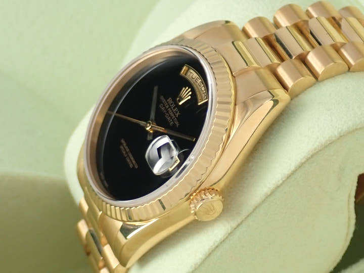 ロレックス デイデイト Ref.118238 ブラック文字盤 中古 day-date-64