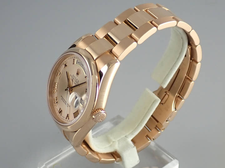 ロレックス デイデイト Ref.118205 ピンク/ローマ文字盤 中古 day-date-65