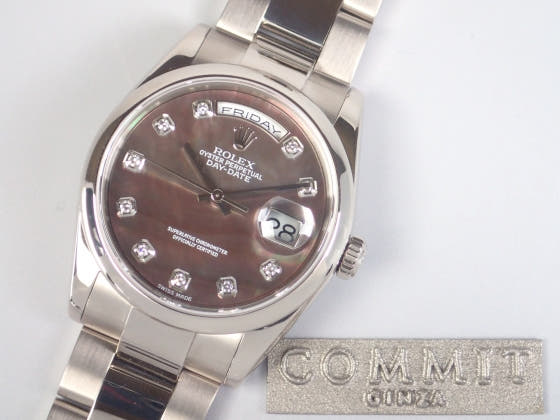 ロレックス デイデイト Ref.118209 ブラックシェル文字盤 中古 day-date-6