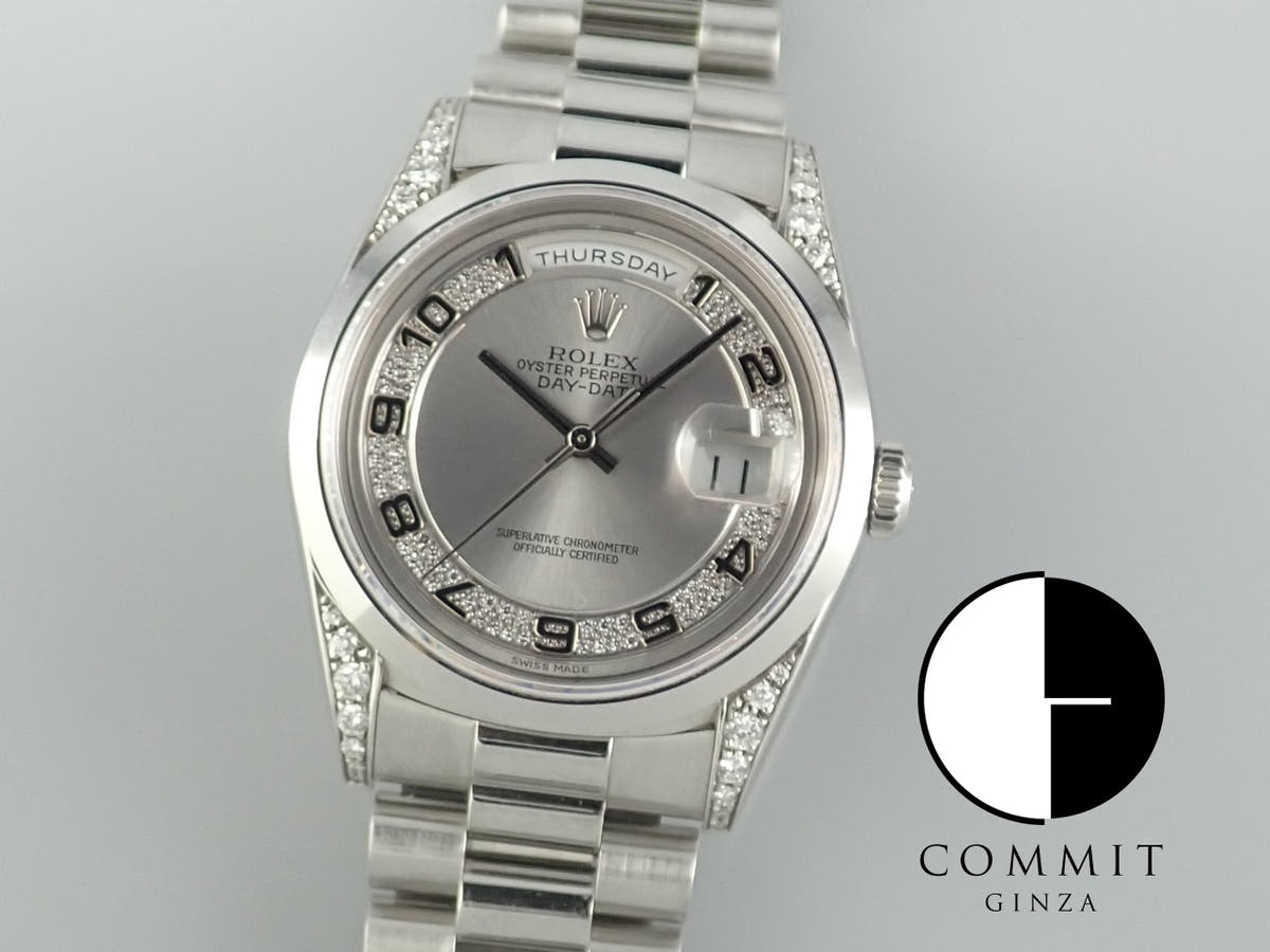 ロレックス デイデイト Ref.18296 シルバー文字盤 中古 day-date-70