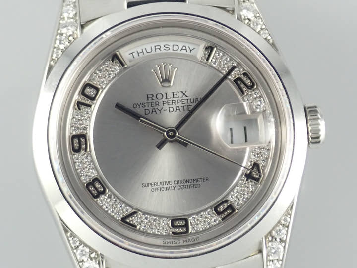 ロレックス デイデイト Ref.18296 シルバー文字盤 中古 day-date-70