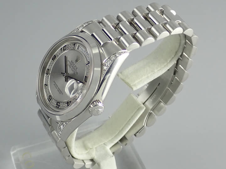 ロレックス デイデイト Ref.18296 シルバー文字盤 中古 day-date-70