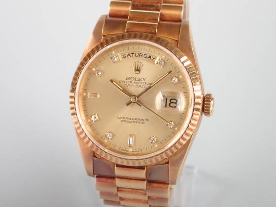 ロレックス デイデイト Ref.18238 シャンパン文字盤 中古 day-date-7