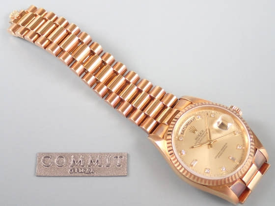 ロレックス デイデイト Ref.18238 シャンパン文字盤 中古 day-date-7