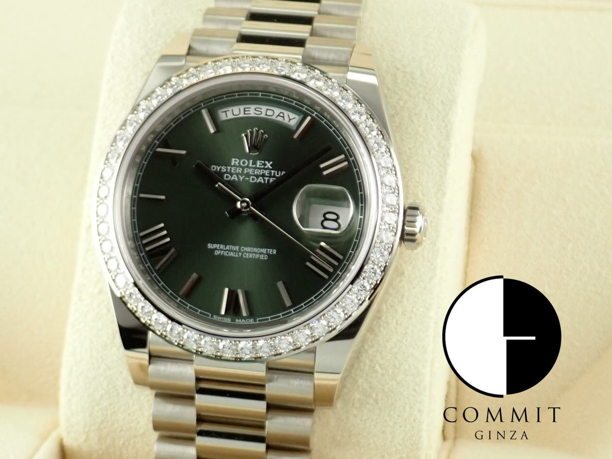 ロレックス デイデイト Ref.228349RBR オリーブグリーン文字盤 未使用 day-date-83