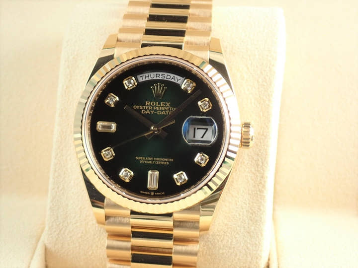 ロレックス デイデイト Ref.128238 グリーンオンブレ文字盤 極美品 day-date-84