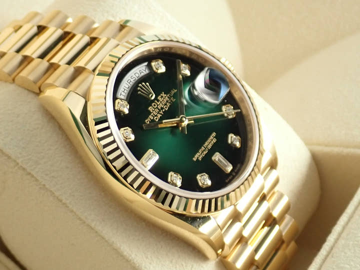 ロレックス デイデイト Ref.128238 グリーンオンブレ文字盤 極美品 day-date-84