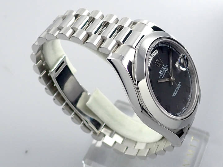 ロレックス デイデイトII Ref.218206 ブラック文字盤 中古 day-date-87