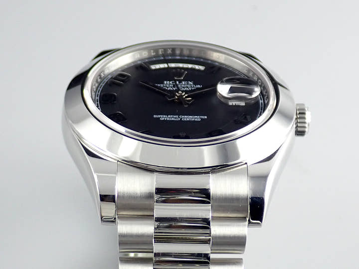 ロレックス デイデイトII Ref.218206 ブラック文字盤 中古 day-date-87