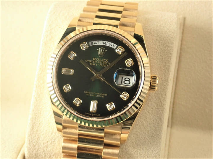 ロレックス デイデイト Ref.128238A グリーンオンブレ文字盤 中古 day-date-89