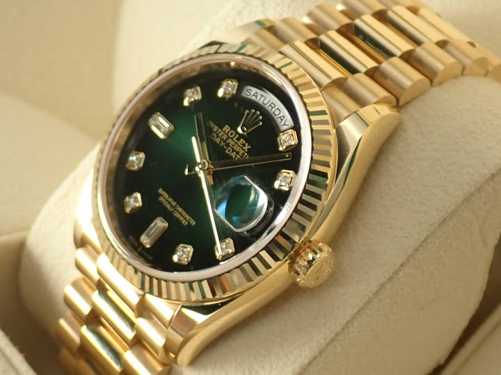 ロレックス デイデイト Ref.128238A グリーンオンブレ文字盤 中古 day-date-89