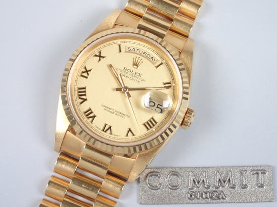 ロレックス デイデイト Ref.18238 シャンパン文字盤 中古 day-date-8