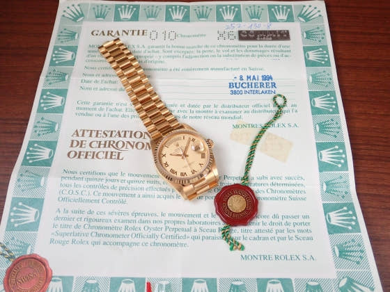 ロレックス デイデイト Ref.18238 シャンパン文字盤 中古 day-date-8