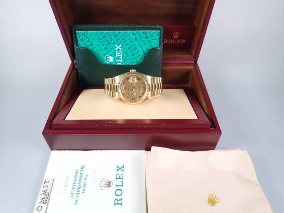 ロレックス デイデイト Ref.18238 シャンパン文字盤 中古 day-date-8