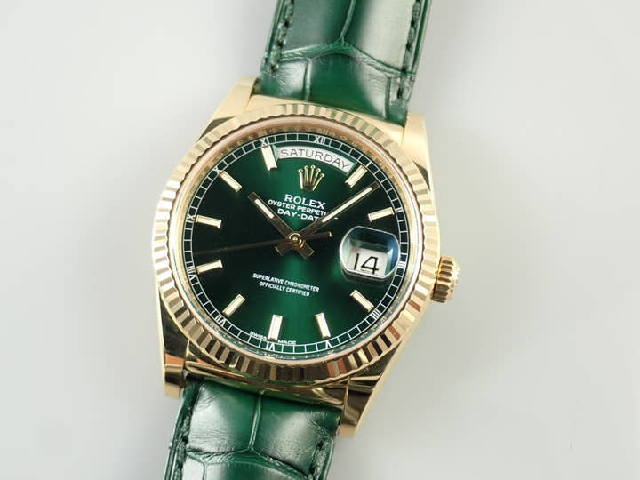 ロレックス デイデイト Ref.118138 グリーン文字盤 中古 day-date-91