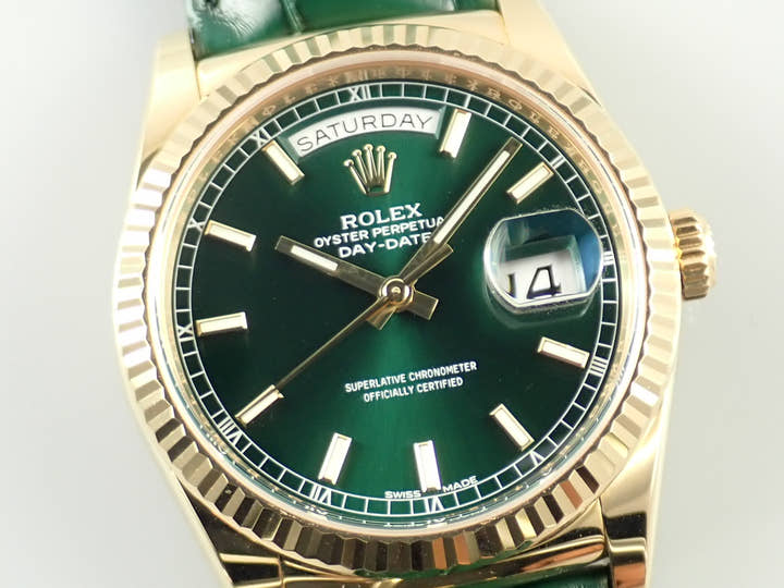 ロレックス デイデイト Ref.118138 グリーン文字盤 中古 day-date-91