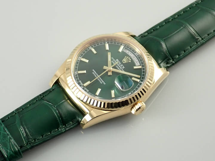 ロレックス デイデイト Ref.118138 グリーン文字盤 中古 day-date-91