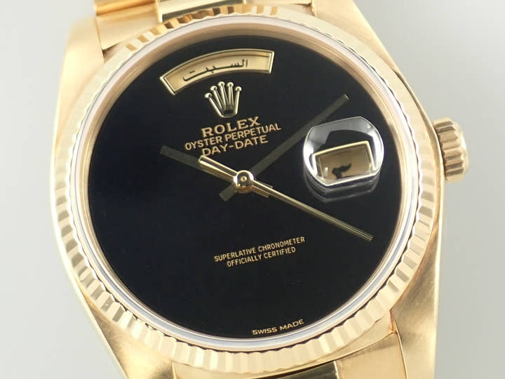 ロレックス デイデイト Ref.18038 オニキス文字盤 中古 day-date-93