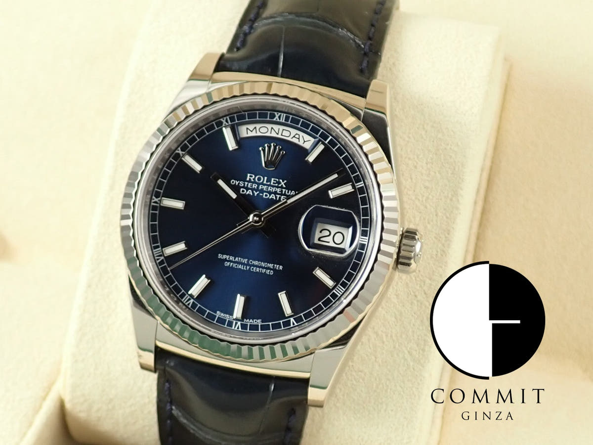 ロレックス デイデイト Ref.118139 ブルー文字盤 中古 day-date-96