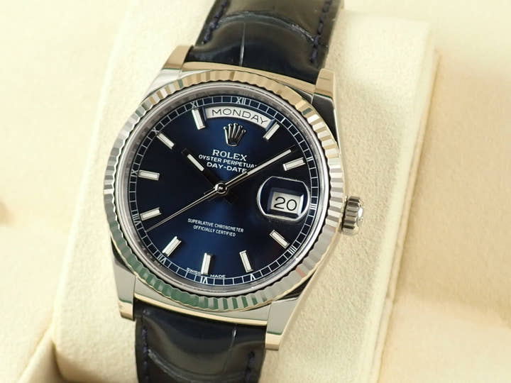 ロレックス デイデイト Ref.118139 ブルー文字盤 中古 day-date-96