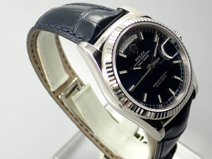 ロレックス デイデイト Ref.118139 ブルー文字盤 中古 day-date-96