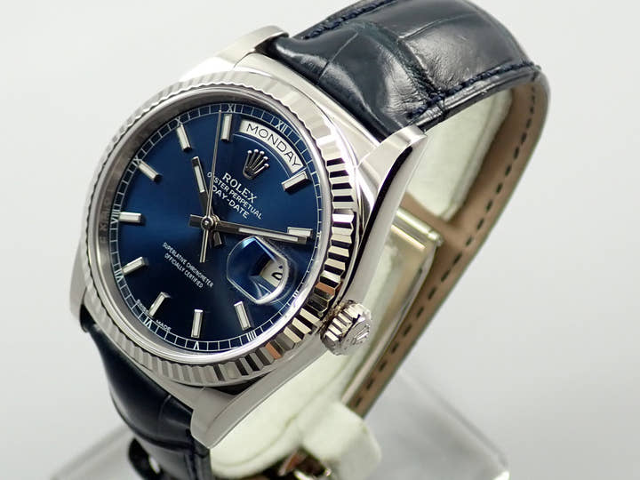 ロレックス デイデイト Ref.118139 ブルー文字盤 中古 day-date-96