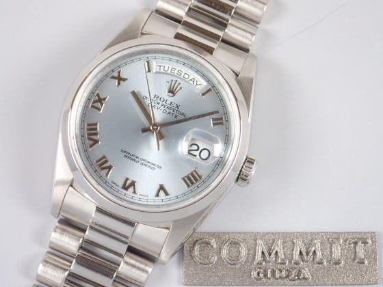 ロレックス デイデイト Ref.18206 アイスブルー文字盤 中古 day-date-9