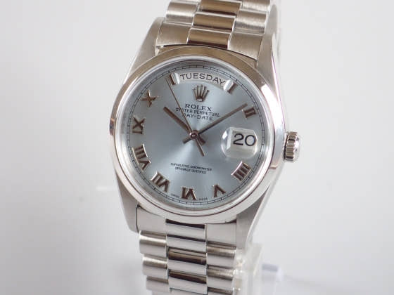 ロレックス デイデイト Ref.18206 アイスブルー文字盤 中古 day-date-9