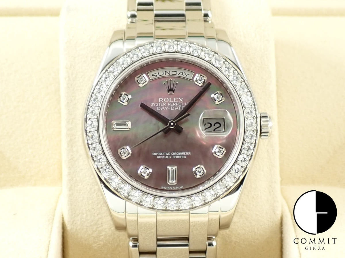 ロレックス デイデイト パールマスター Ref.18946A プラチナ ブラックシェル文字盤