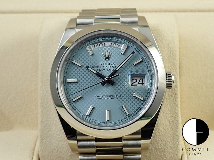 ロレックス デイデイト40 Ref.228206 プラチナ アイスブルー文字盤