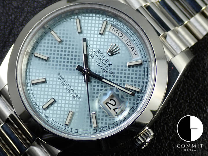 ロレックス デイデイト40 Ref.228206 プラチナ アイスブルー文字盤