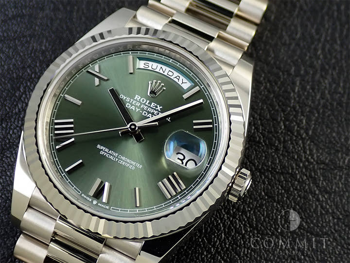 ロレックス デイデイト40 Ref.228239 ホワイトゴールド オリーブグリーン文字盤