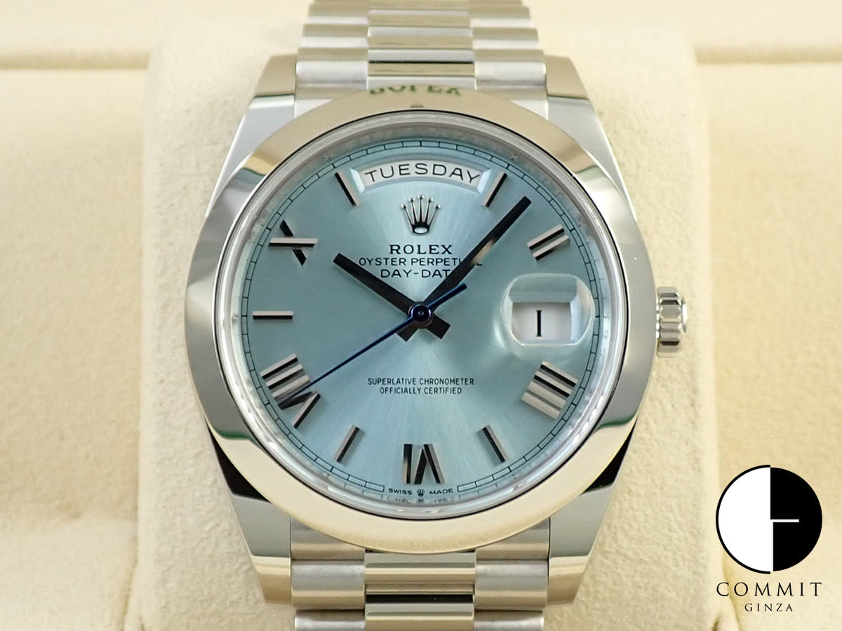 ロレックス デイデイト40 Ref.228206 プラチナ アイスブルー文字盤