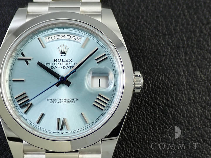 ロレックス デイデイト40 Ref.228206 プラチナ アイスブルー文字盤
