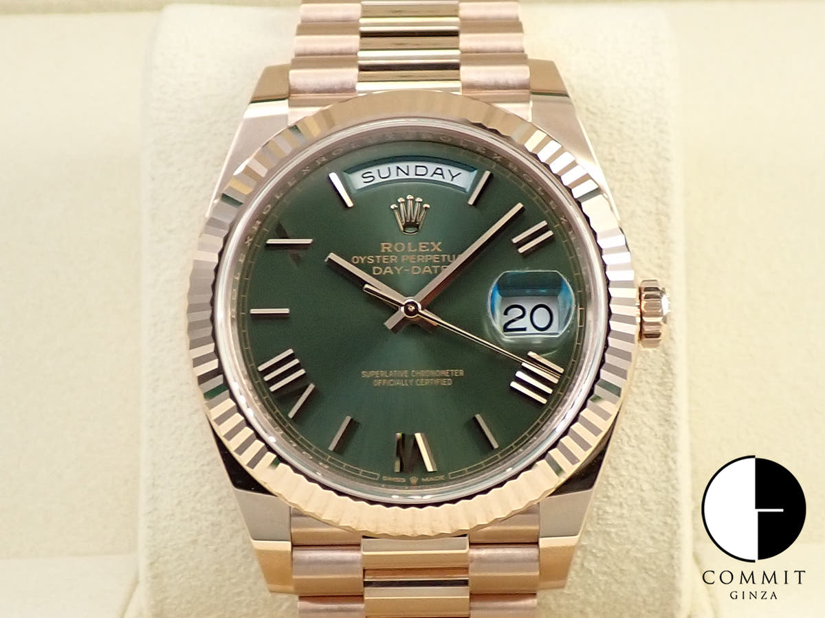 ロレックス デイデイト40 Ref.228235 エバーローズゴールド オリーブグリーン文字盤