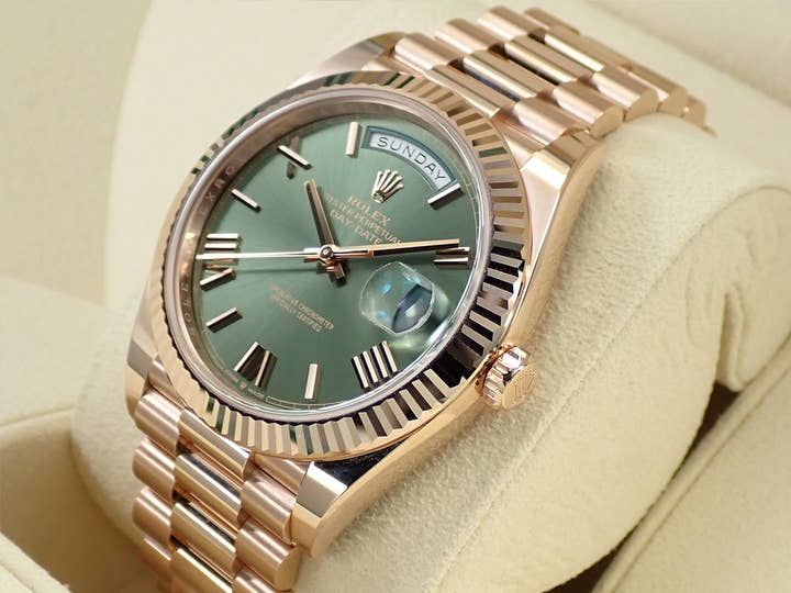 ロレックス デイデイト40 Ref.228235 エバーローズゴールド オリーブグリーン文字盤