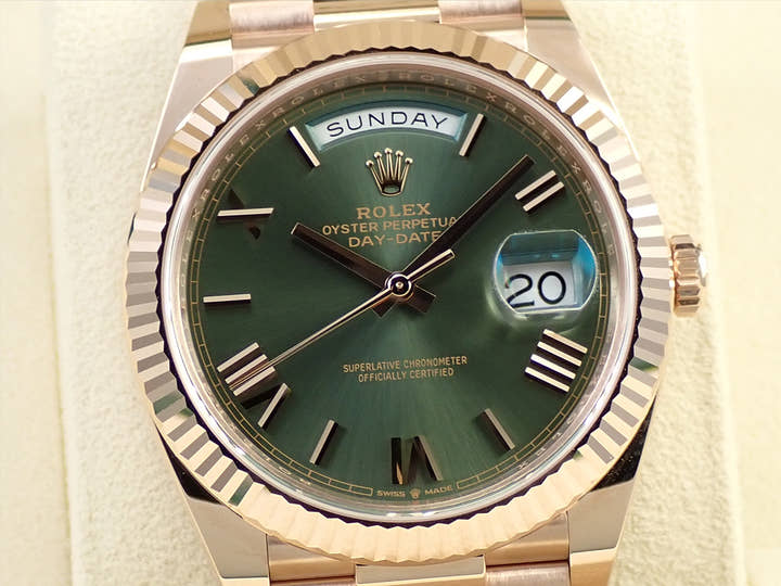 ロレックス デイデイト40 Ref.228235 エバーローズゴールド オリーブグリーン文字盤