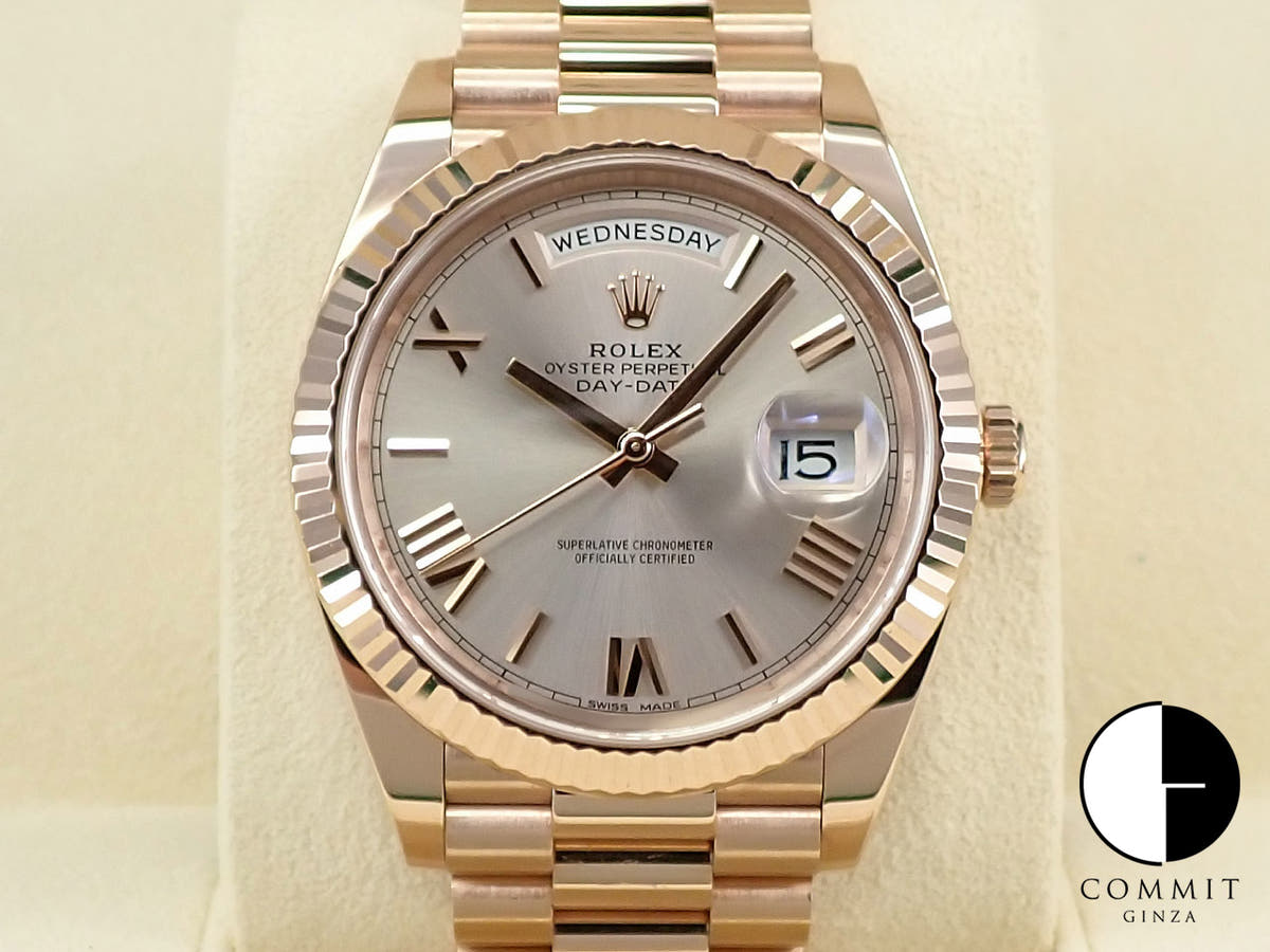 ロレックス デイデイト40 Ref.228235 エバーローズゴールド サンダストストライプ文字盤
