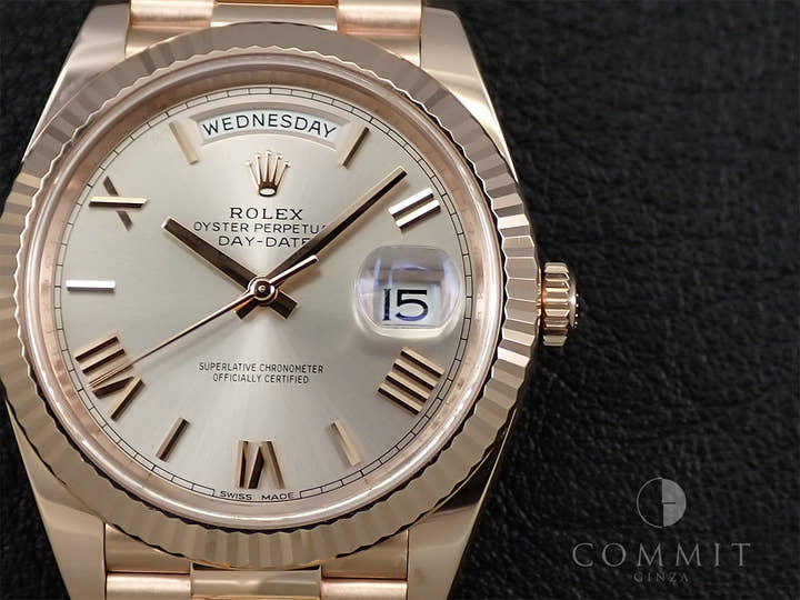 ロレックス デイデイト40 Ref.228235 エバーローズゴールド サンダストストライプ文字盤