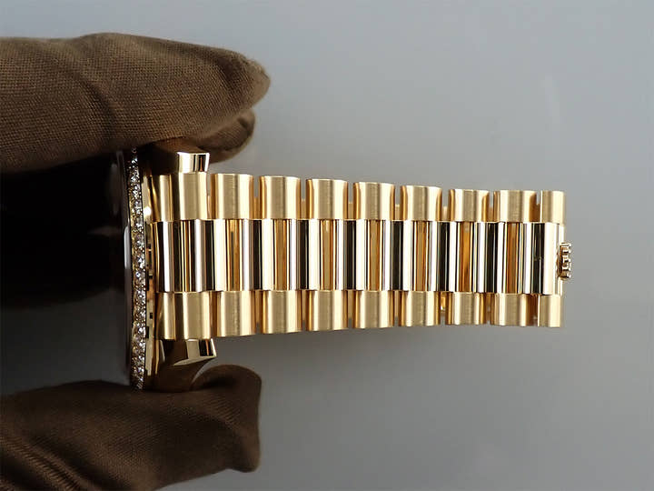 ロレックス デイデイト40 Ref.228348RBR イエローゴールド パヴェダイヤモンドx10Pダイヤ文字盤