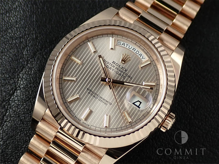 ロレックス デイデイト40 Ref.228235 エバーローズゴールド サンダストストライプ文字盤