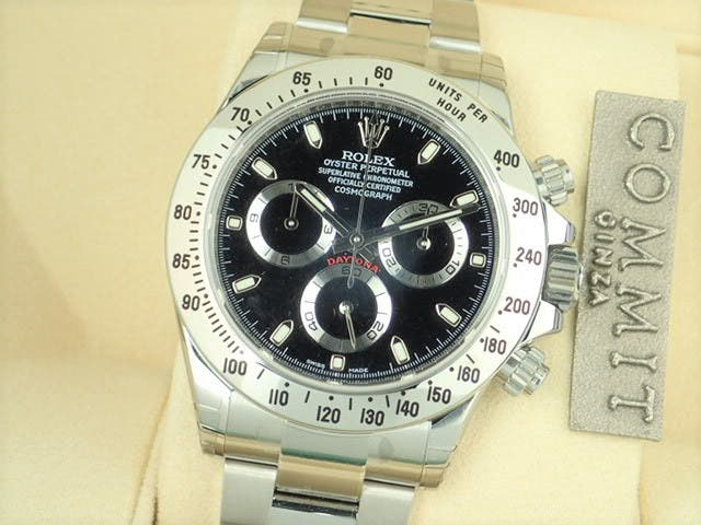 ロレックス デイトナ Ref.116520 ブラック文字盤 未使用 daytona-218