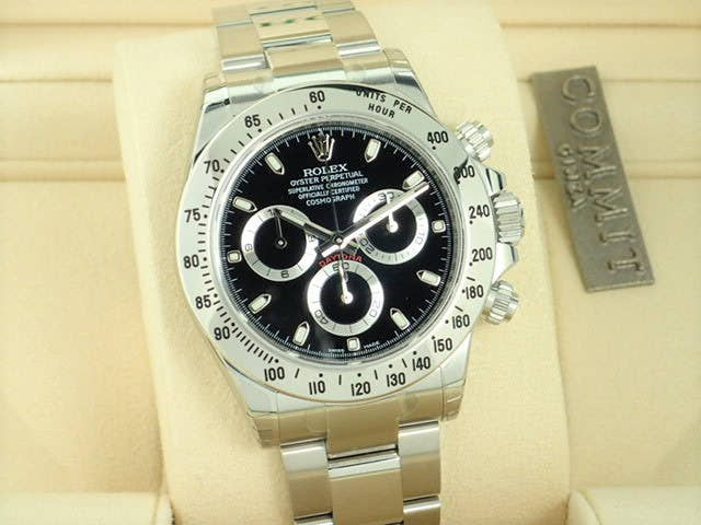 ロレックス デイトナ Ref.116520 ブラック文字盤 未使用 daytona-218