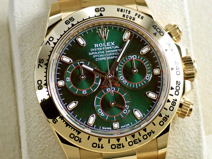 ロレックス デイトナ Ref.116508 イエローゴールド グリーン文字盤